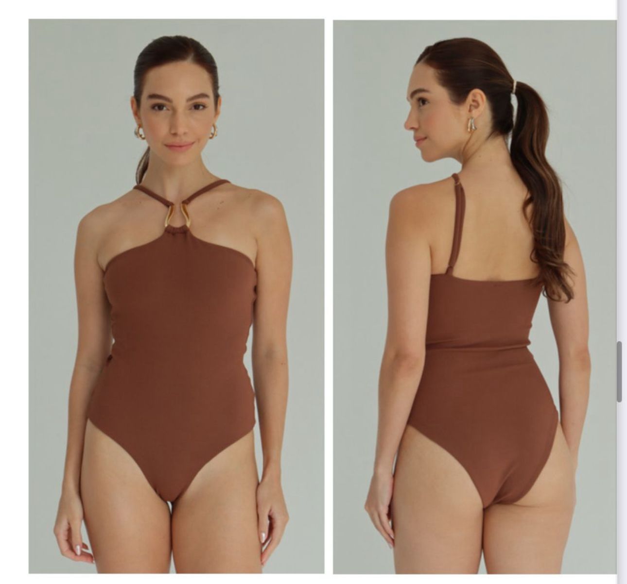 Doux - Swimsuit Detail Metal Cocoa