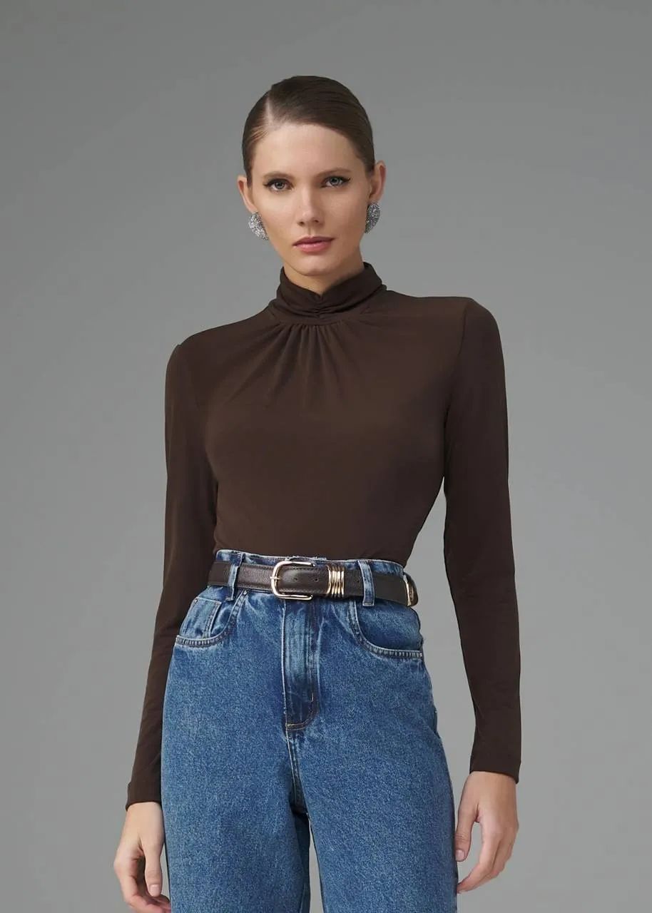 Lore - Jersey Ruffled Collar Blouse