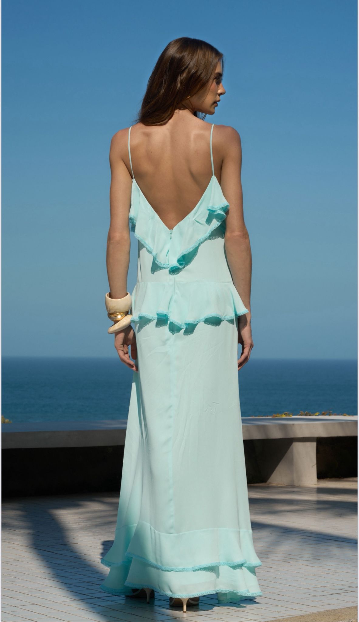Anne Fernandes - Fluid Dress Ruffles Lace