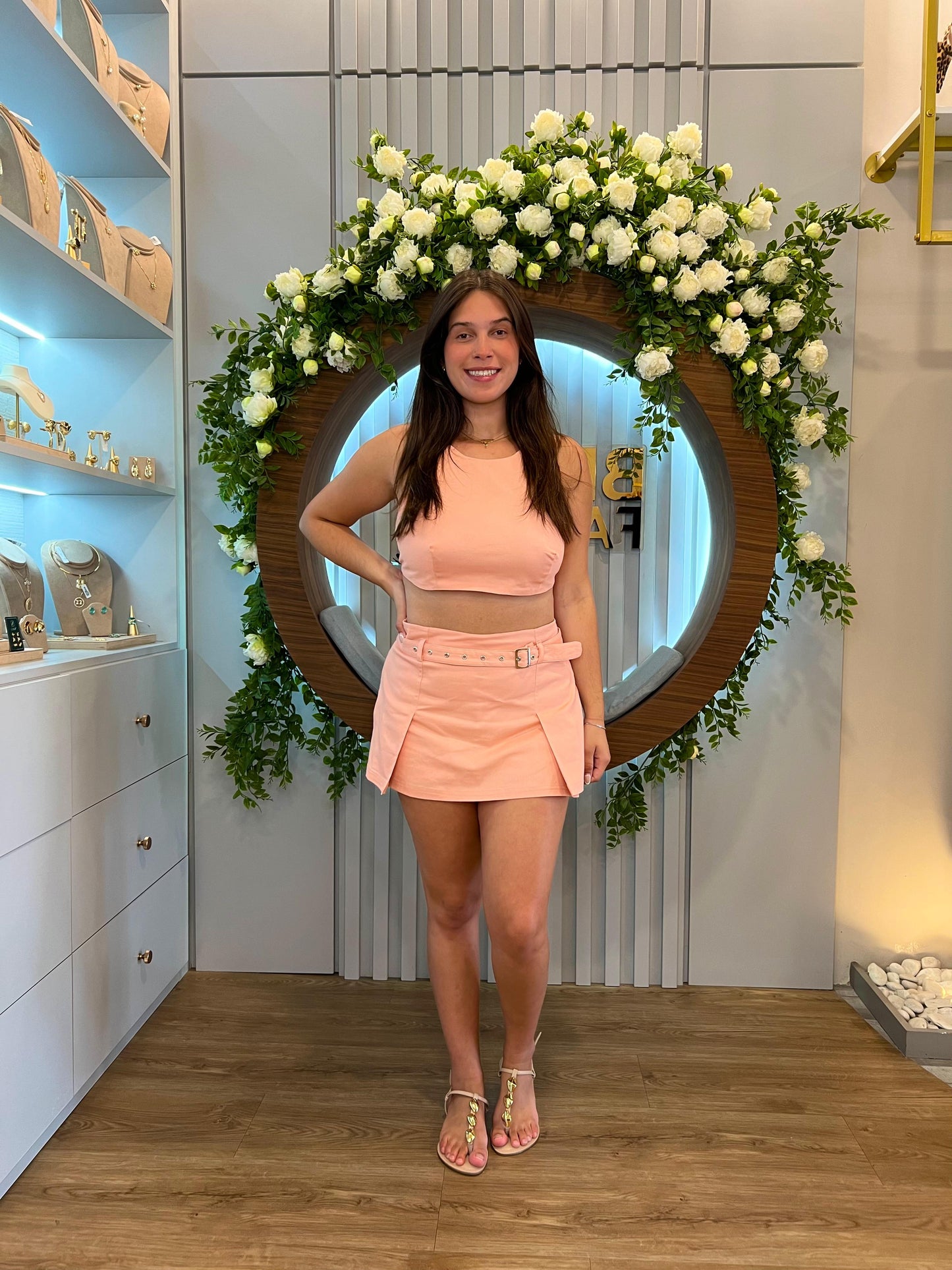Salgunamu - Shorts Skirt/ Cropped Top Set