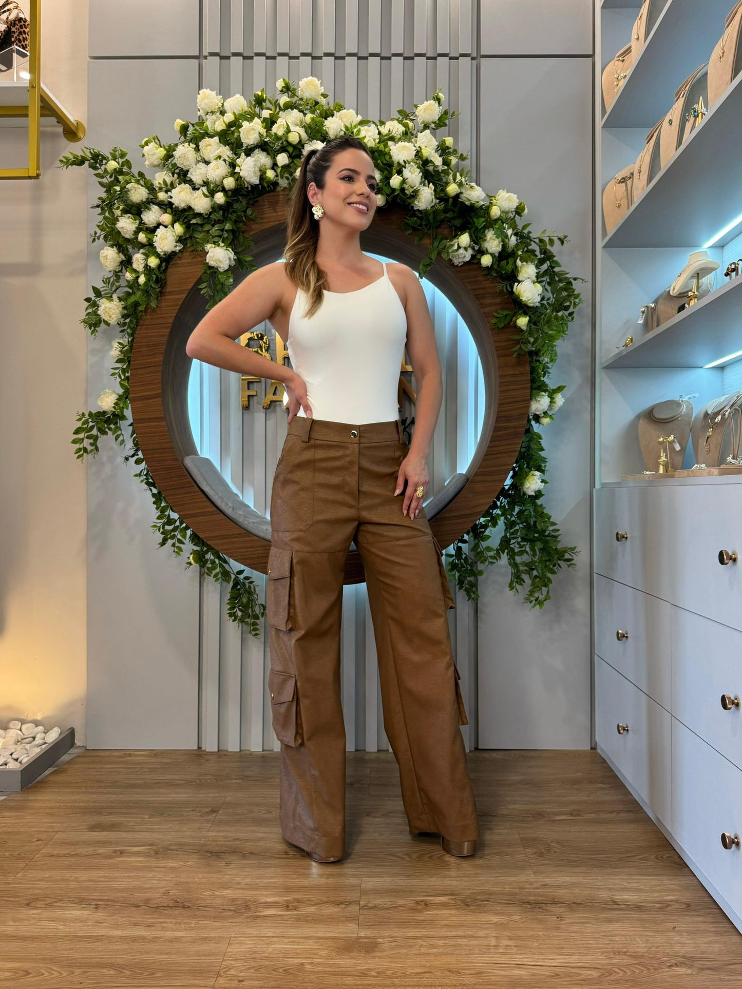 Lore - Leather Maxi Pants w/Pockets