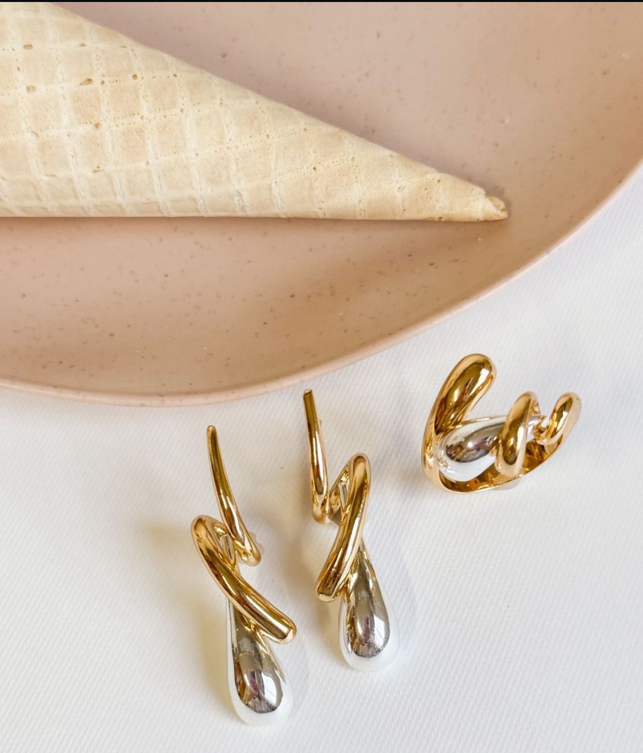 Nuria - Set Bicolor Twisted Drops