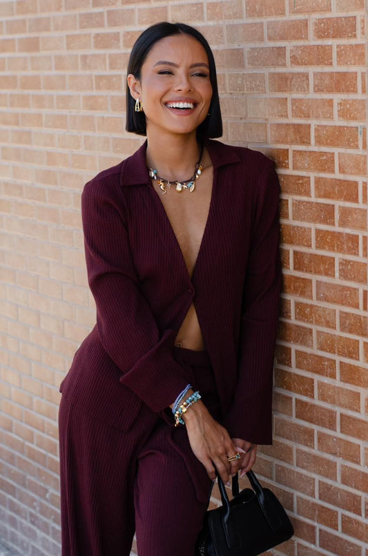 Nuria - Blue Stone Detail Baby Set