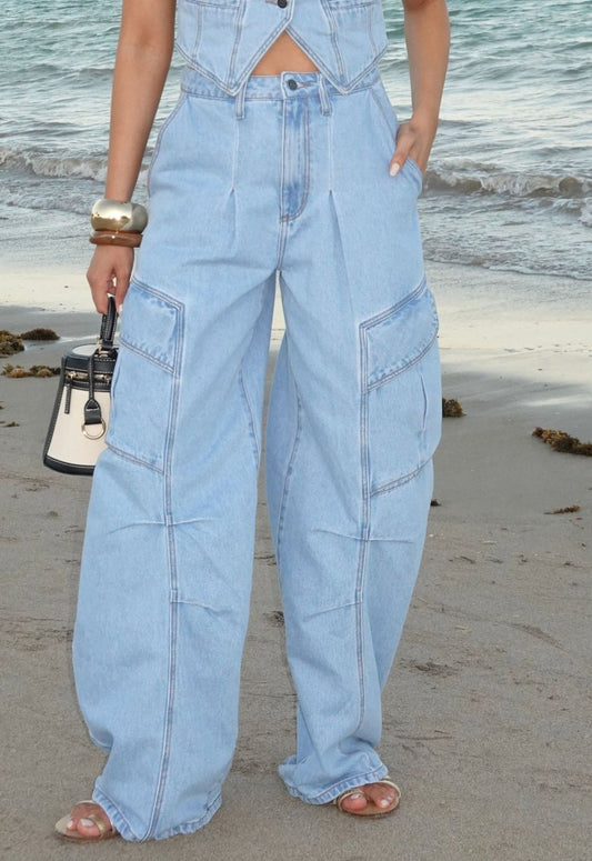 Alcance Jeans - Balloon Cargo Pants Set