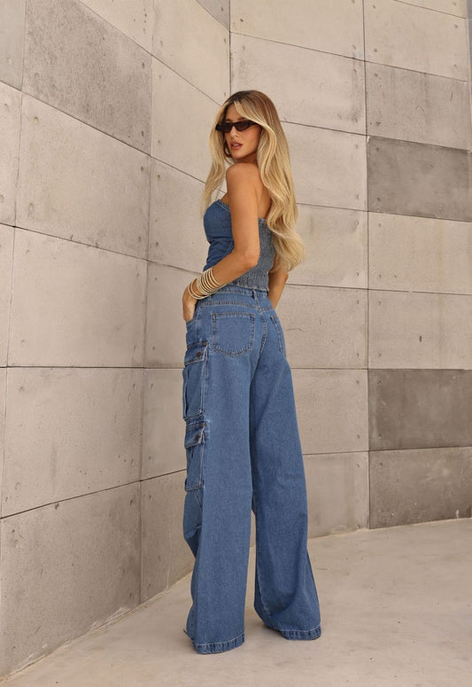 Alcance Jeans - Blouse Cargo Pants Set