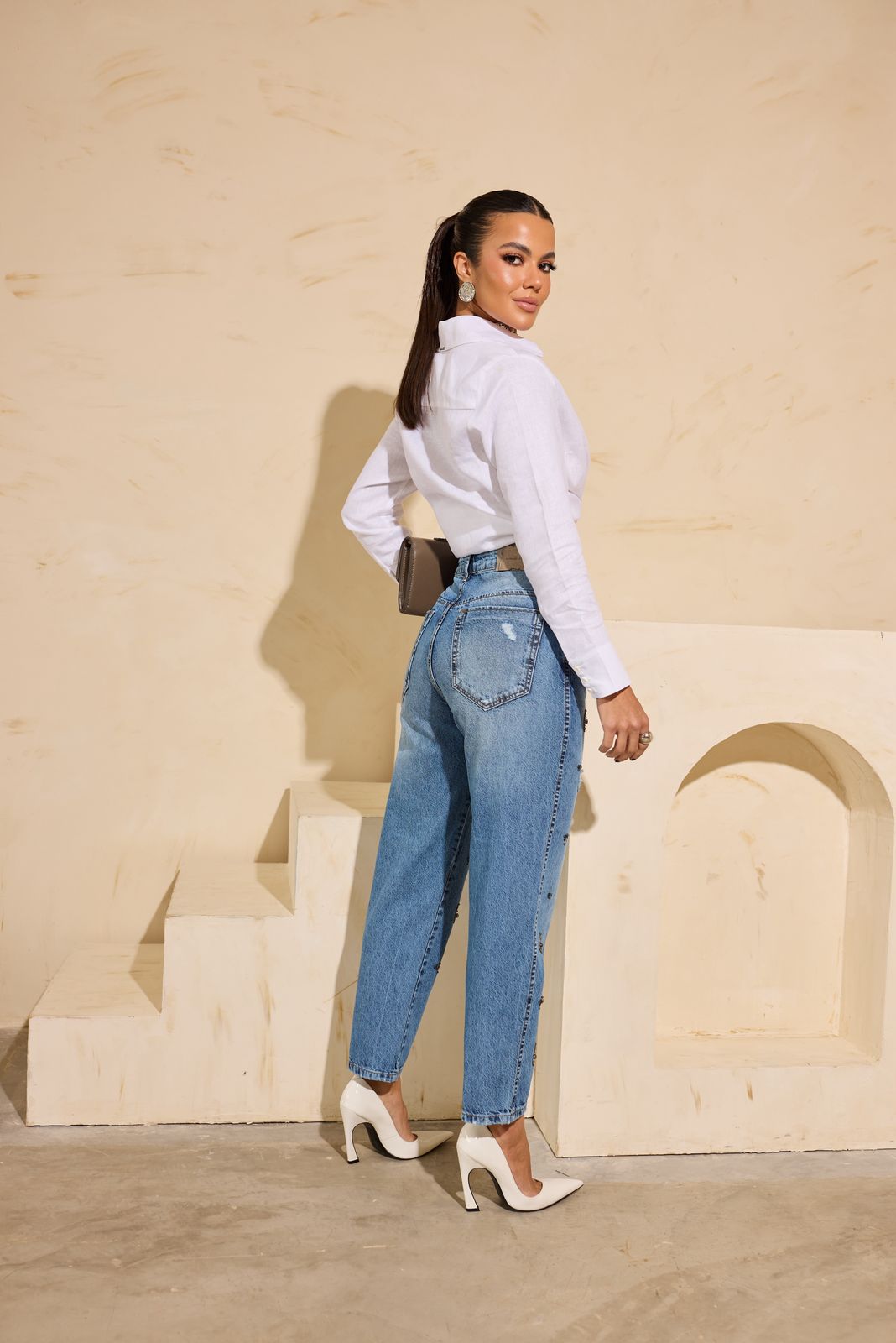 Remanescente - Mom Pants Beaded
