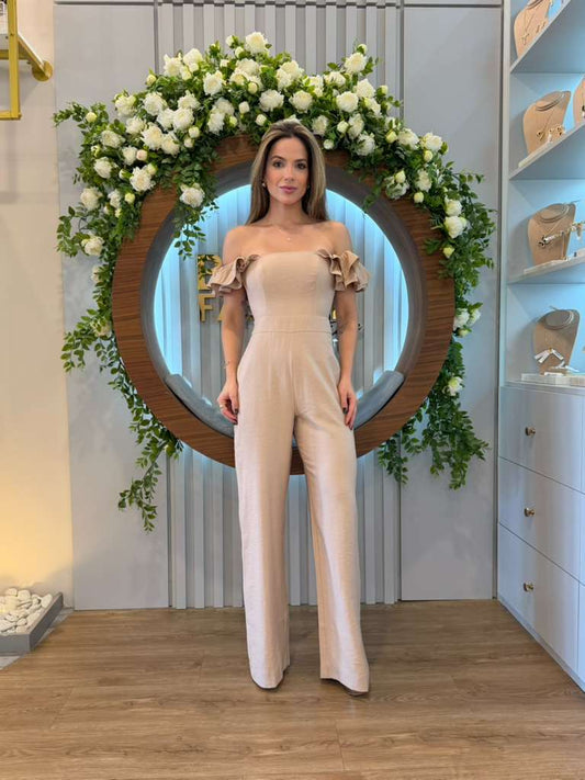 Lore - Off-the-Shoulder Ruffled Jumpsuit