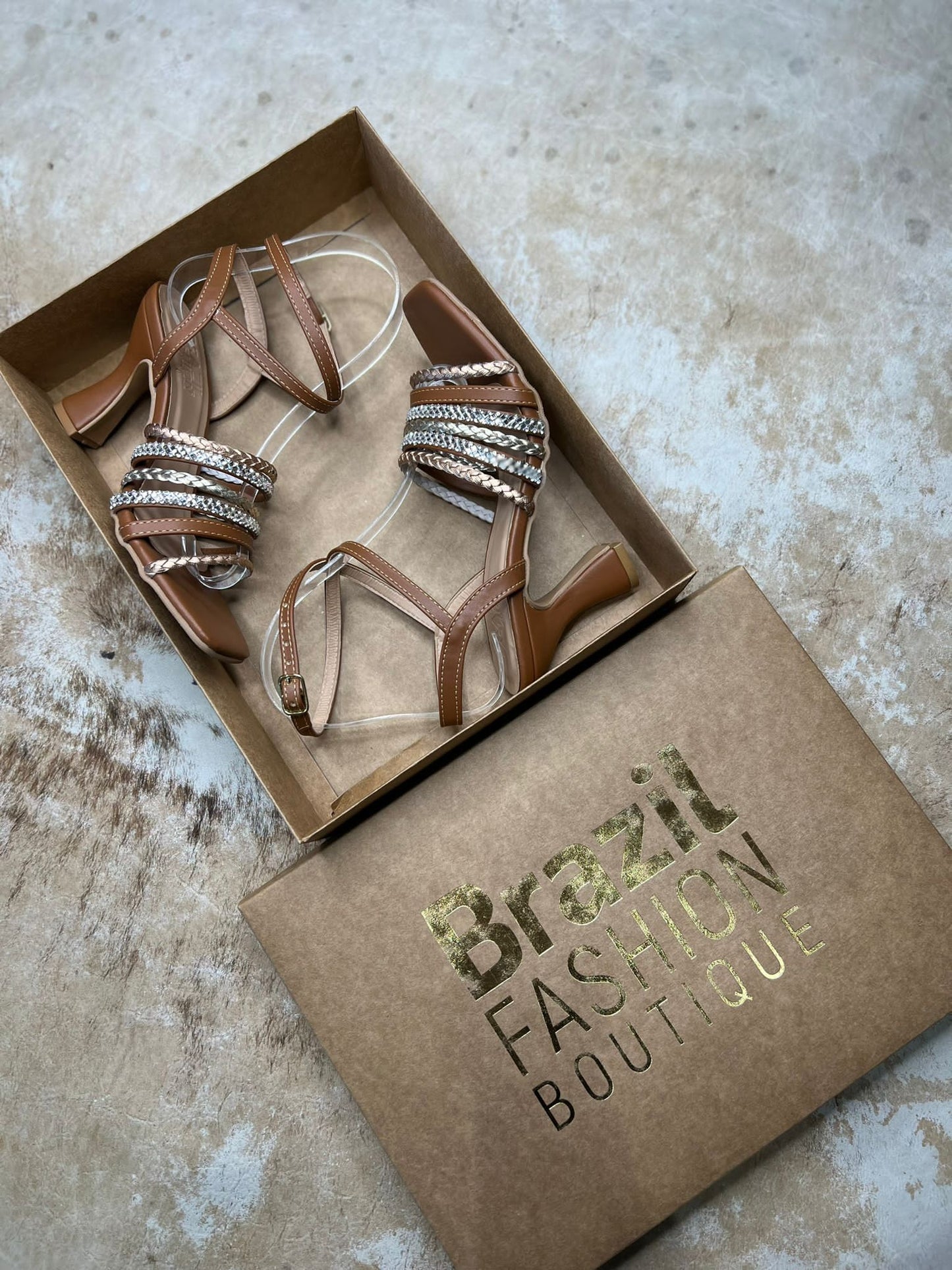 Bfb Shoes - Sandals Heels Brown