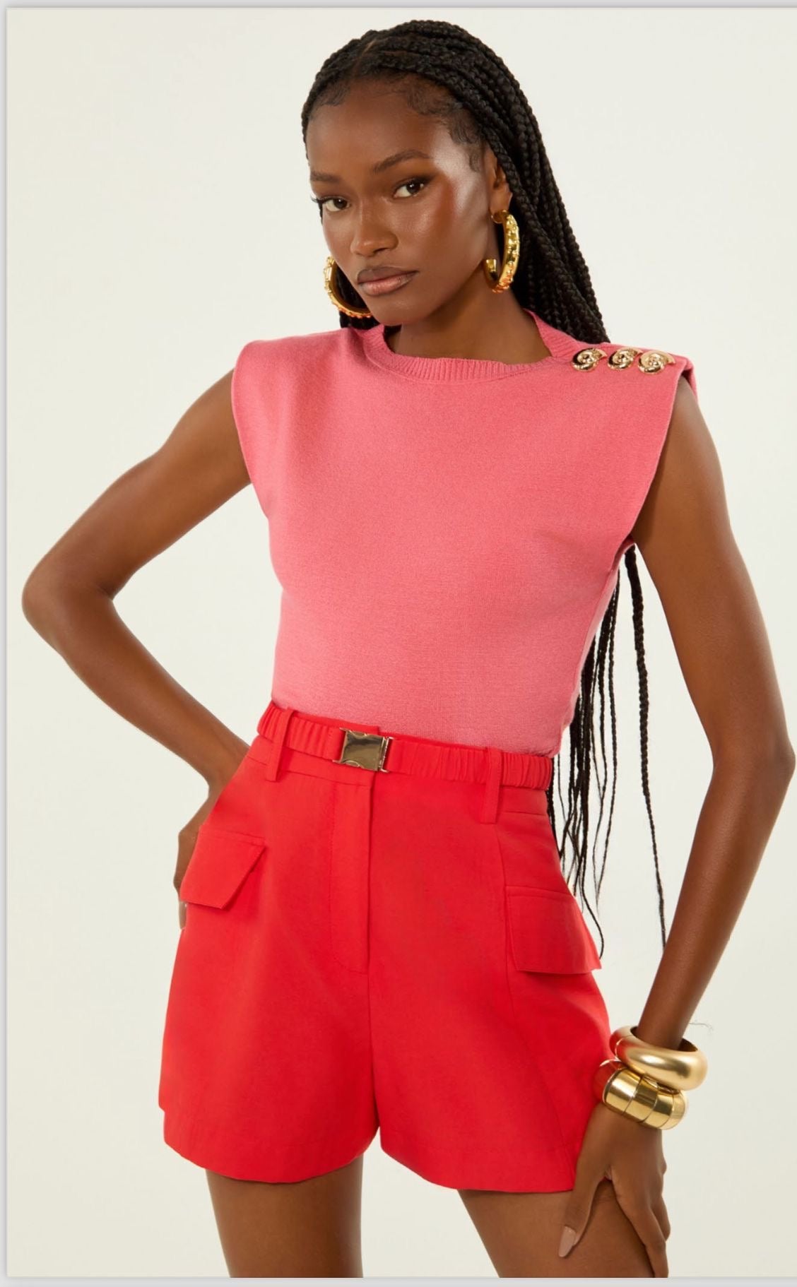 Lore - Muscle Tee Sheel Tricot Blouse