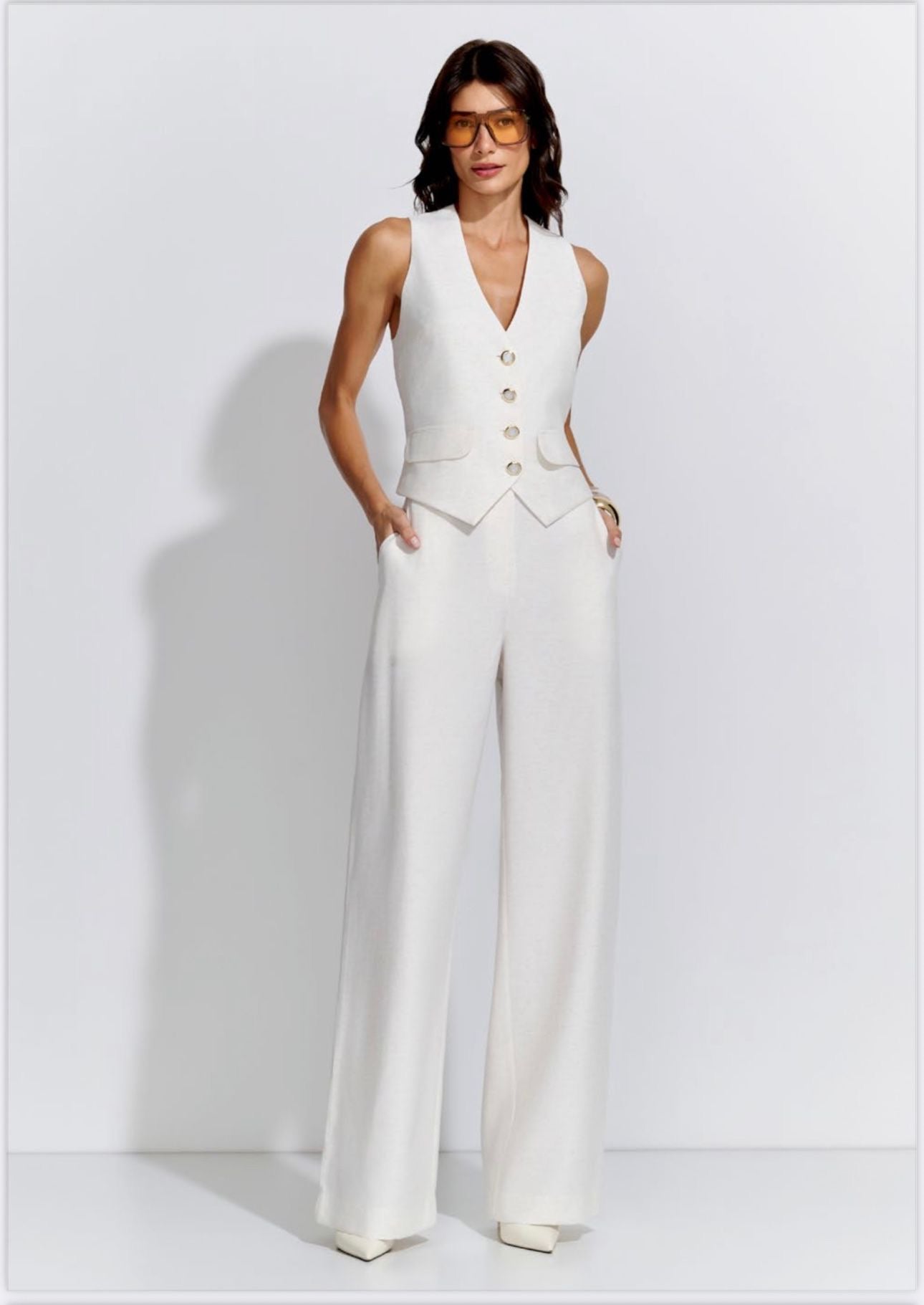 Lore - Visco Linen Vest and Pants Set