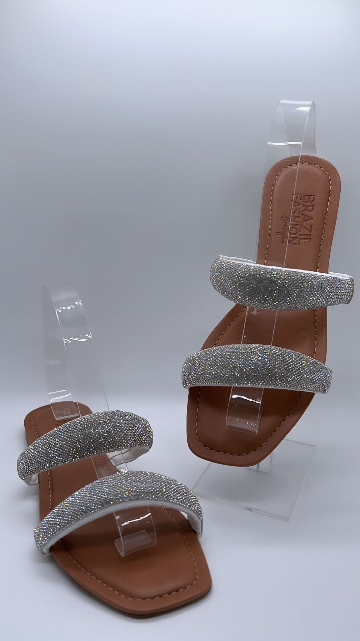 Bfb Shoes - Rhinestone Flats w/ 2 Straps