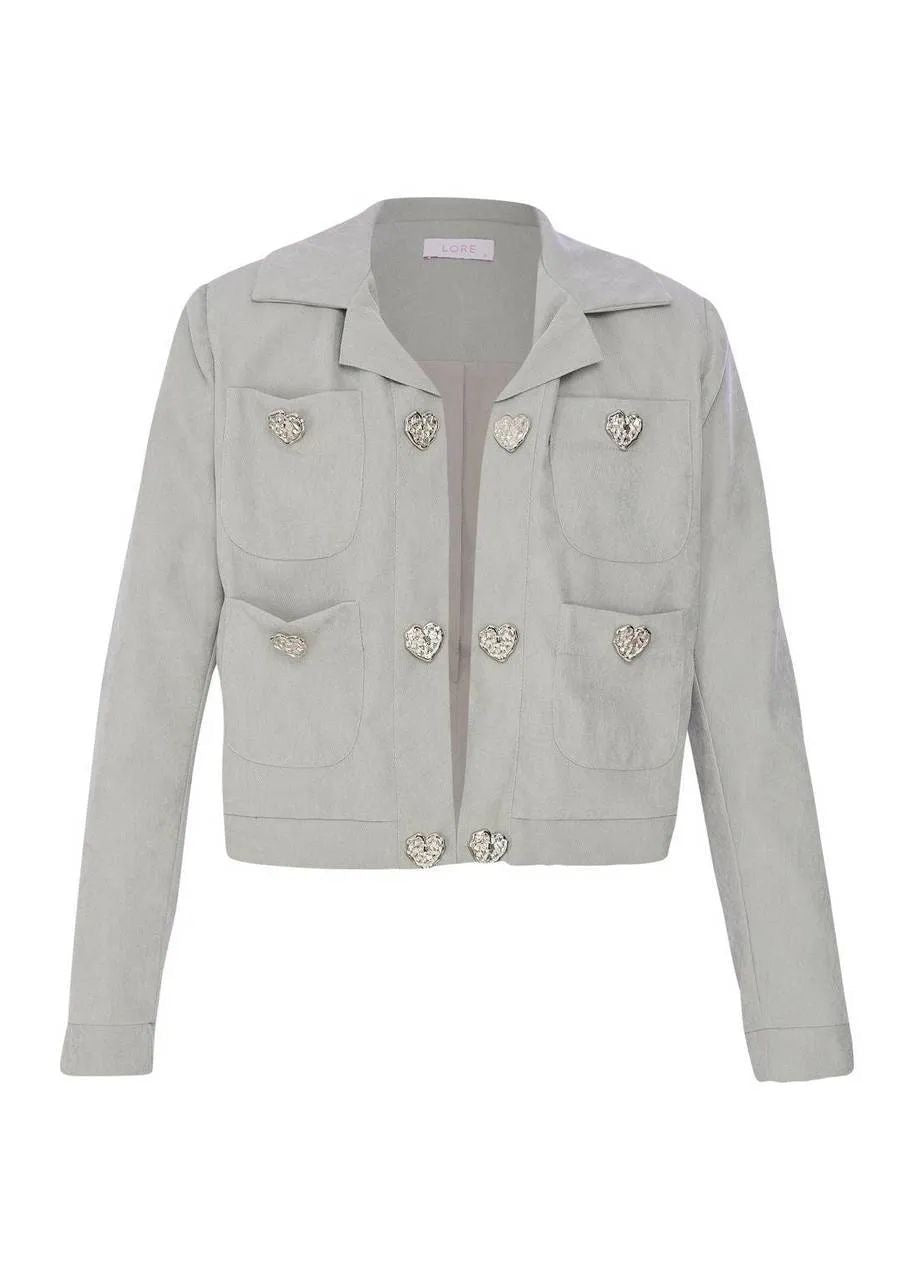 Lore - Coat/ Pants Heart Suede Set