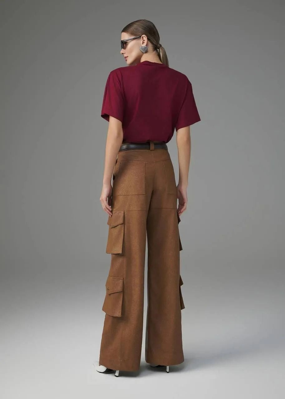 Lore - Leather Maxi Pants w/Pockets