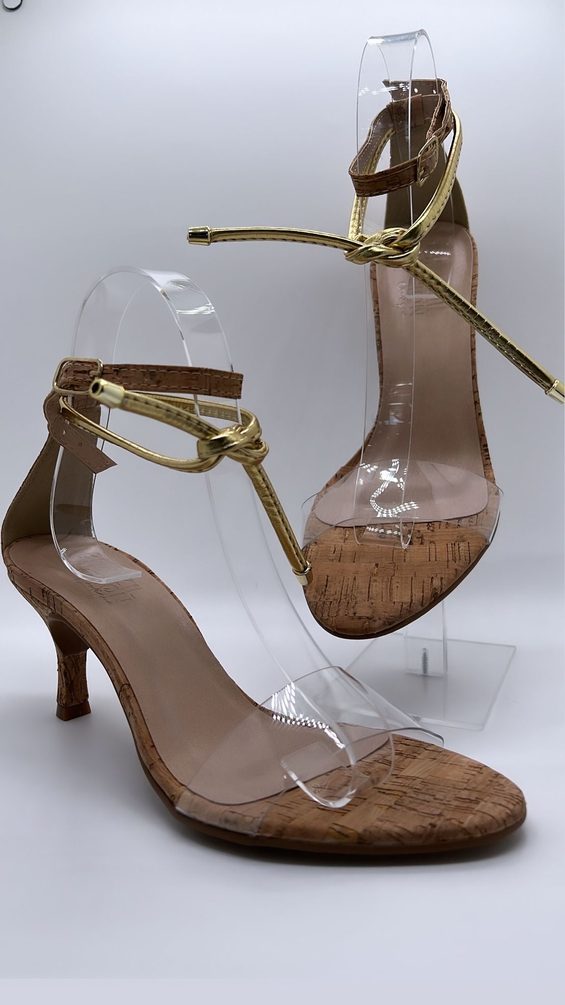 Bfb Shoes - Low Heel Sandal w/ Transparent Strap