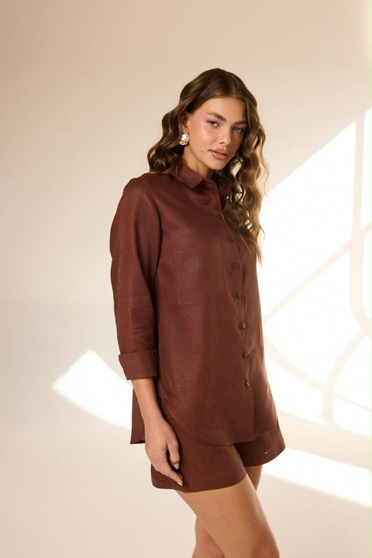 Paylot - Linen Shorts Set