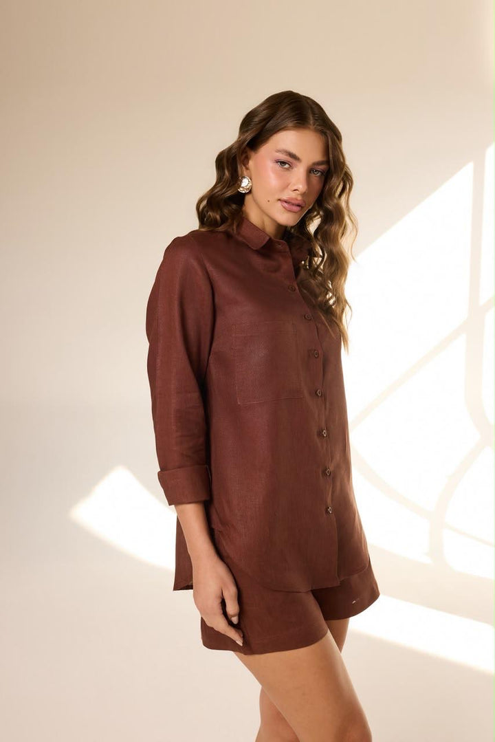Paylot - Linen Shorts Set