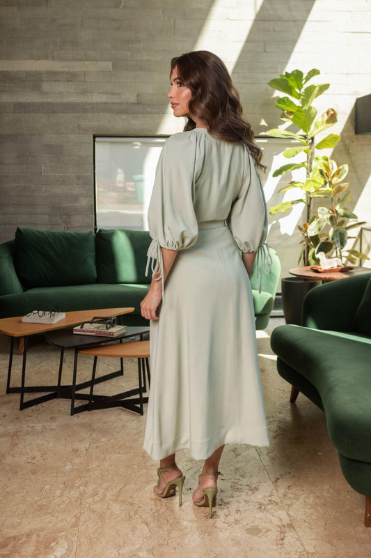 Doce Maria -  Bow on Sleeves Dress