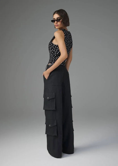 Lore -  Leather Maxi Pants w/Pockets
