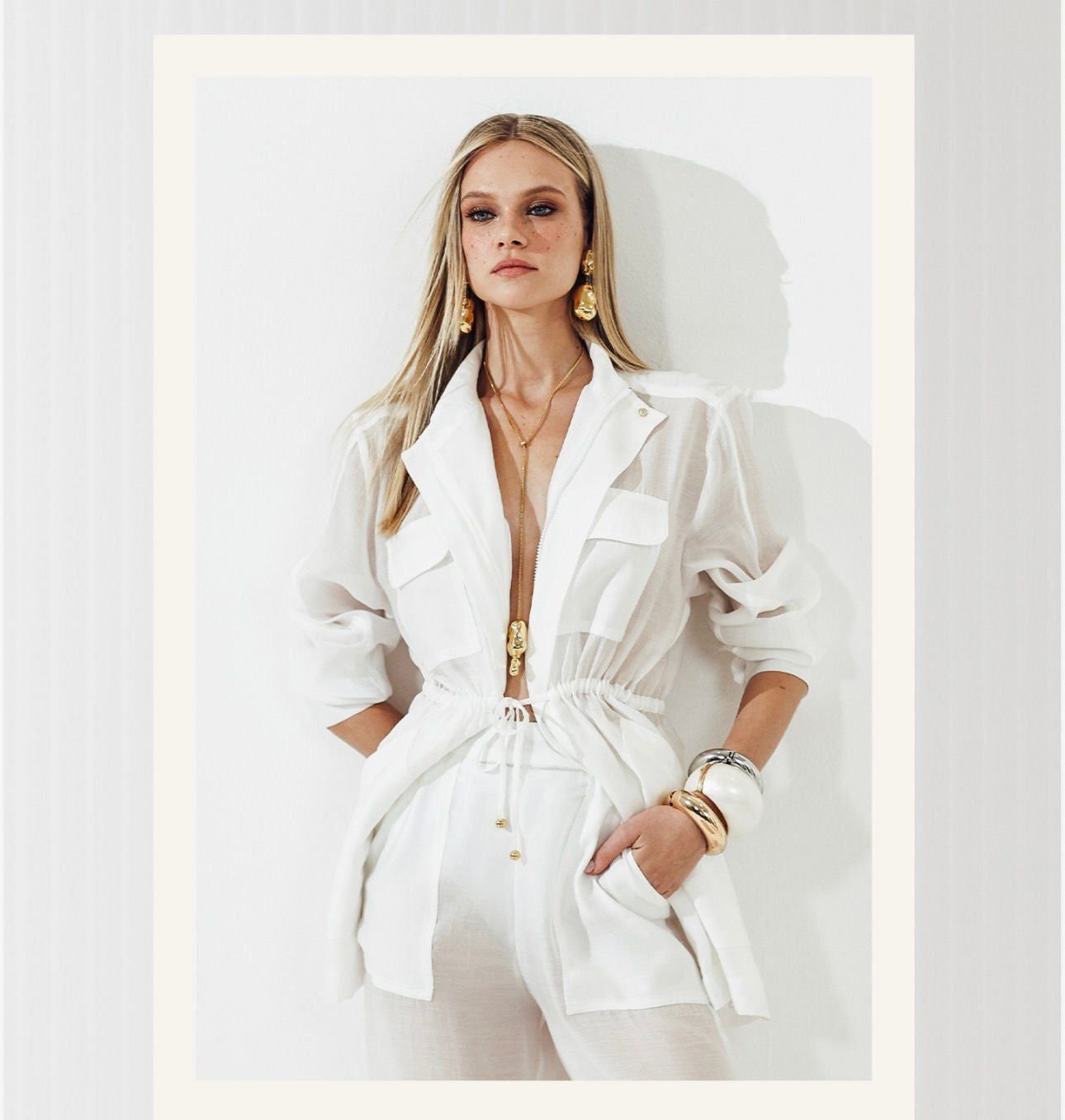 Isa Paes - Maxi Pocket Parka Coat Set