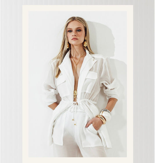 Isa Paes - Maxi Pocket Parka Coat Set