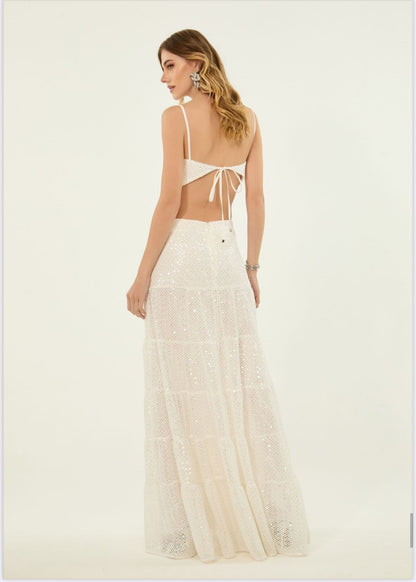 Lore - Crochet Portofino Hollow Out Long Dress