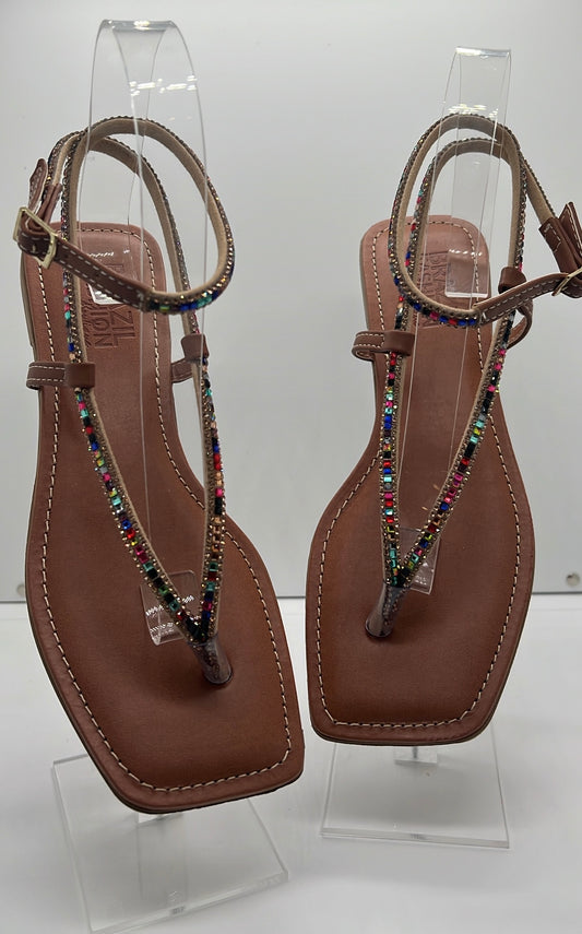 Bfb Shoes - Flat Brown Colored Rhinestone