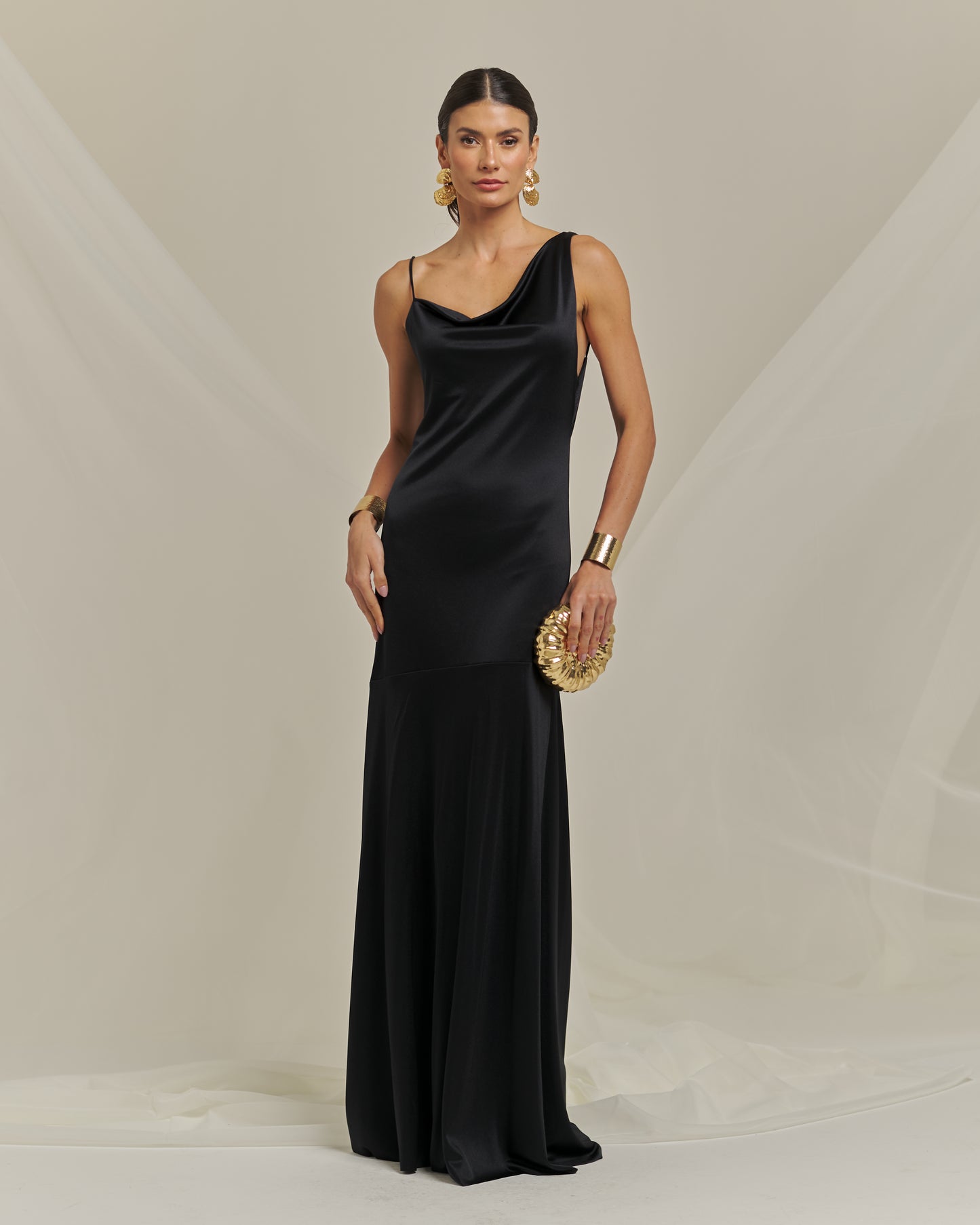 Bfly -Long dress with Rolled Hem Detail