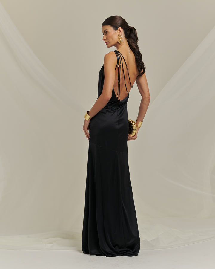 Bfly -Long dress with Rolled Hem Detail
