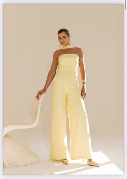 Closet Deluxe - Tailored Jumpsuit with Scarf