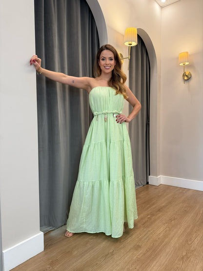 La Chocole - Long Strapless Voile Dress