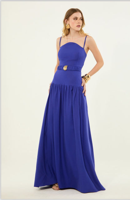 Lore - Greco Linen Belt Long Dress