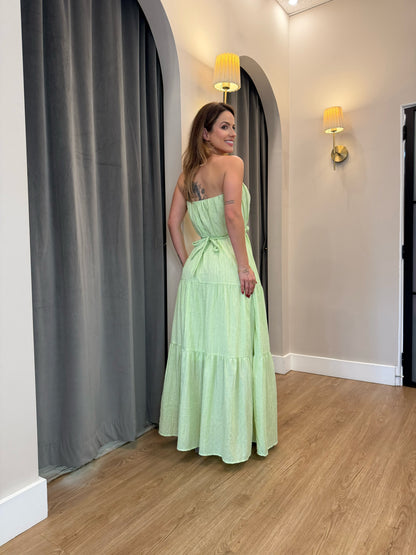 La Chocole - Long Strapless Voile Dress