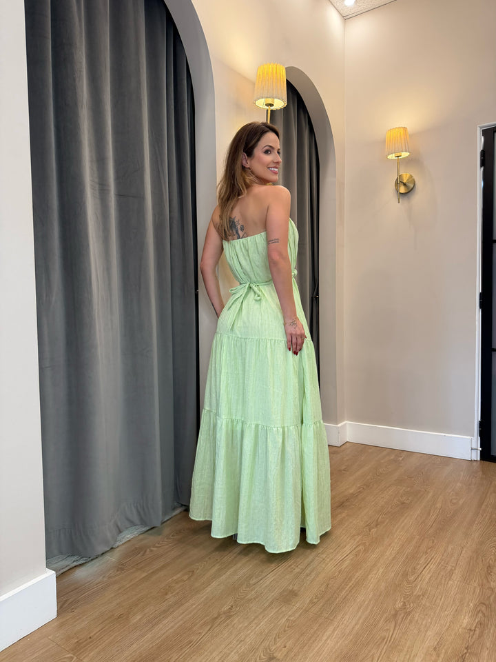 La Chocole - Long Strapless Voile Dress