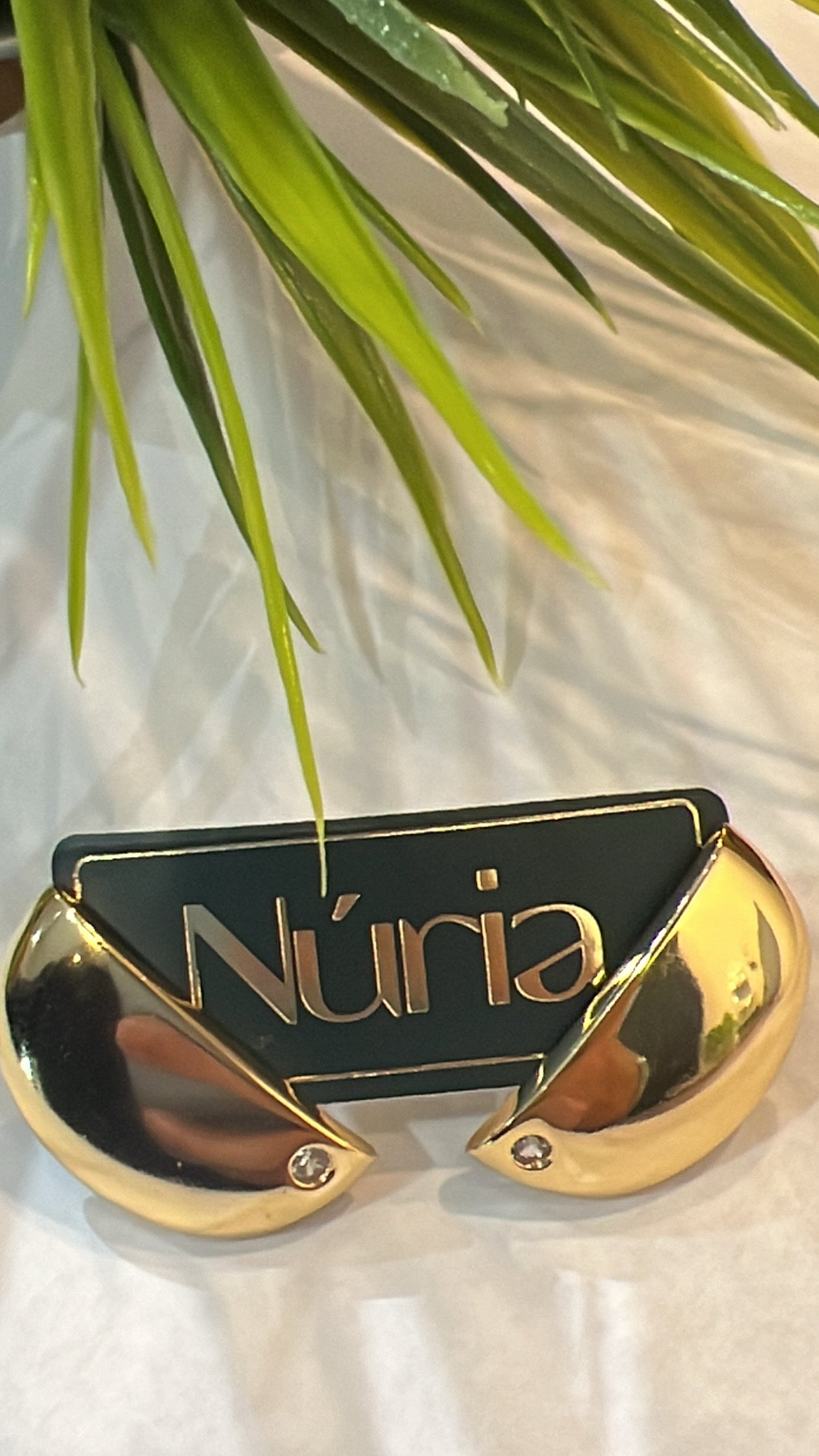 Nuria Gold Half Moon Earring