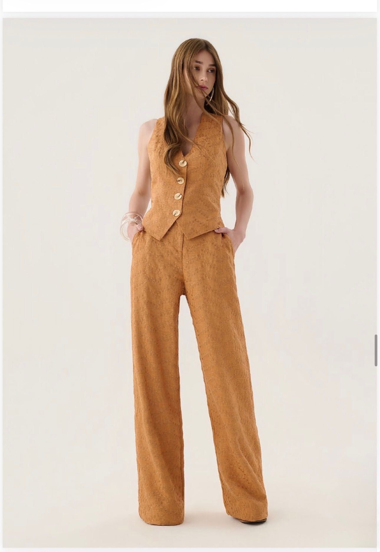 Lore - Oasis Embroidered Vest/Pants Set