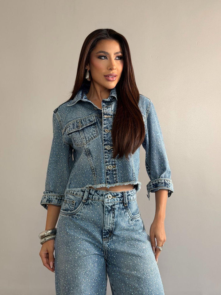 Contra Sensura - Rhinestone Denim Jacket