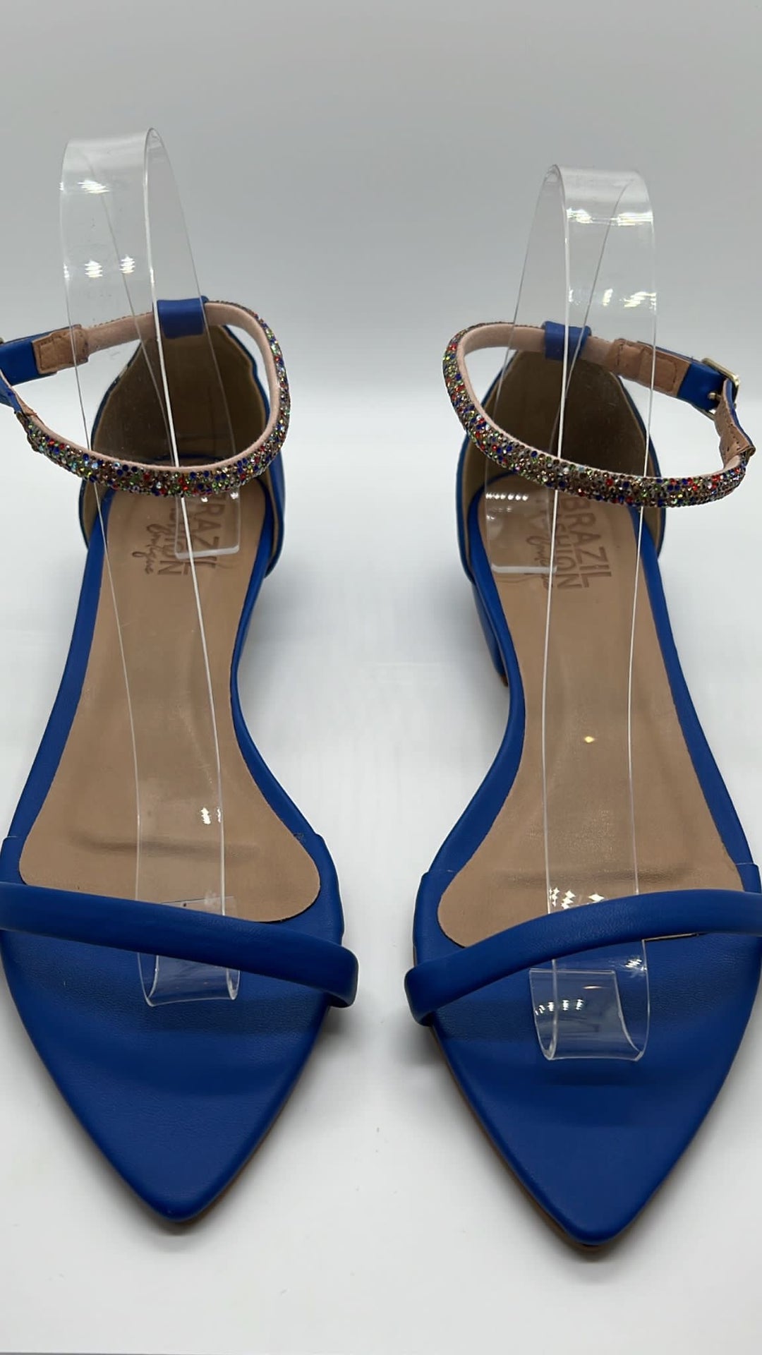 Bfb Shoes - Flat Sandals Blue Strass Strap