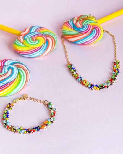 Nuria Children's Gold S-J Set w/ Beads