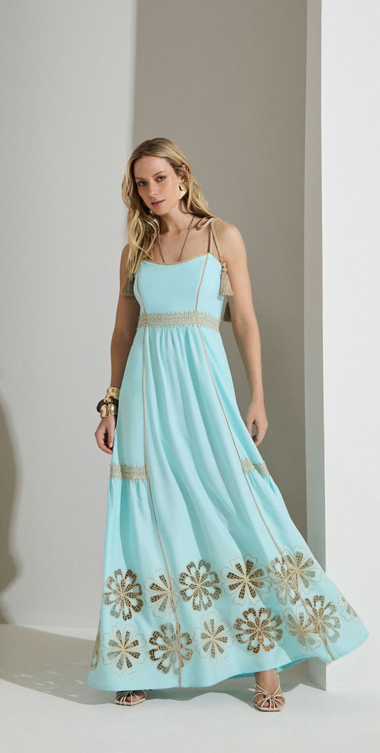 Isa Paes - Long Dress with Rechilieu Detail