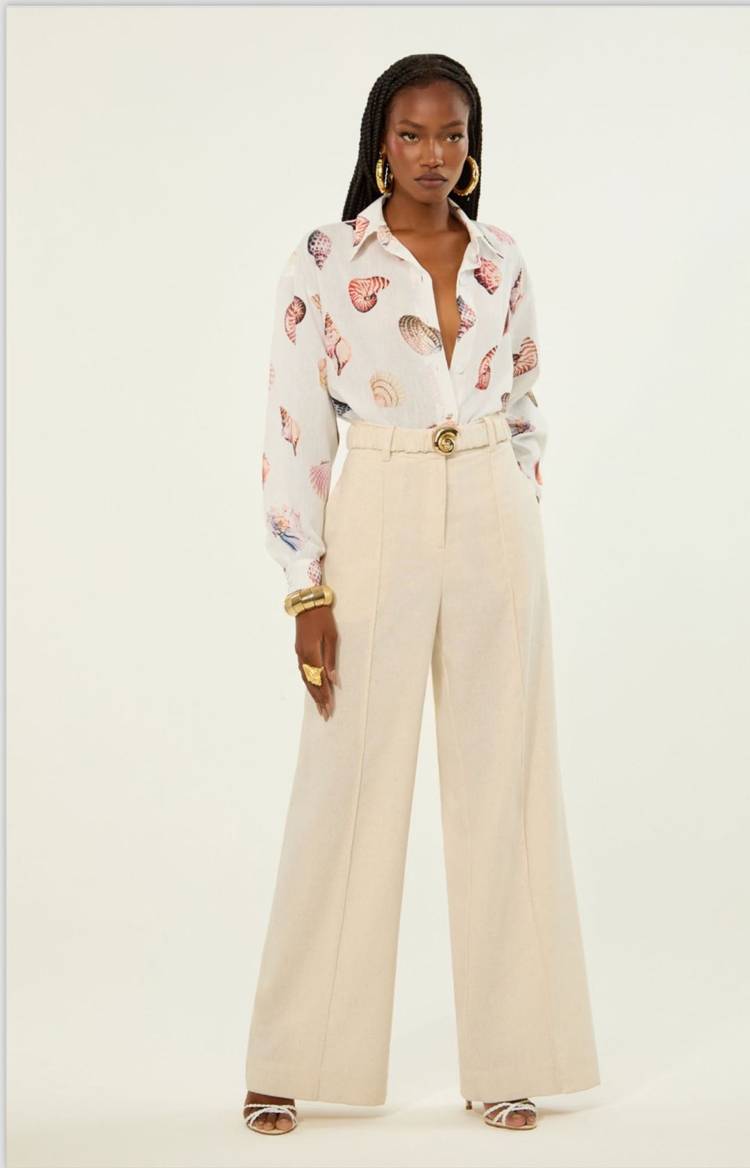 Calça Lore - Linen Greco Shell Belt