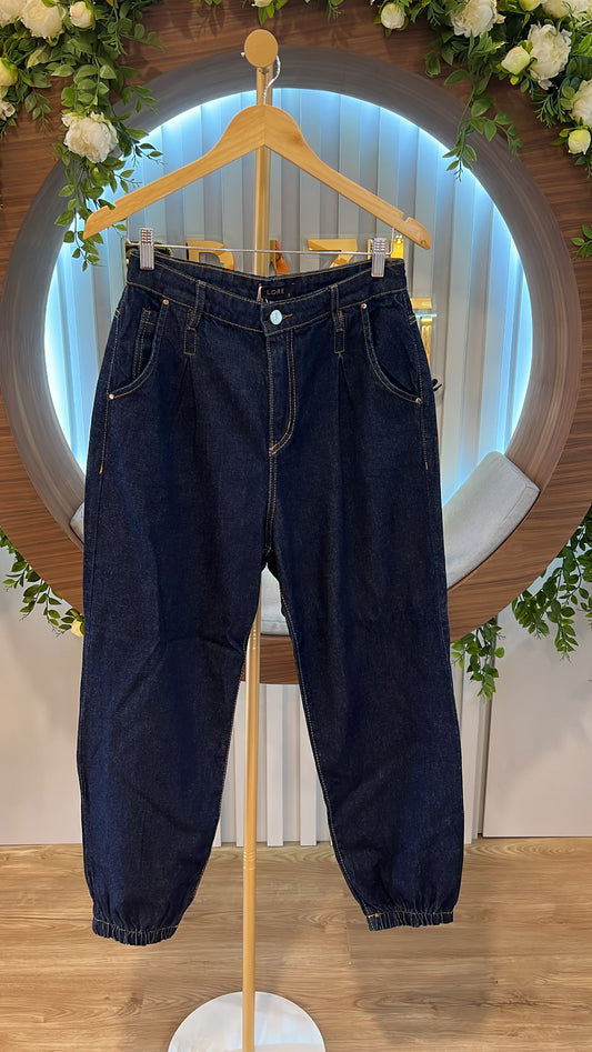 Pants Lore Jeans Slochy w Elastic Hem