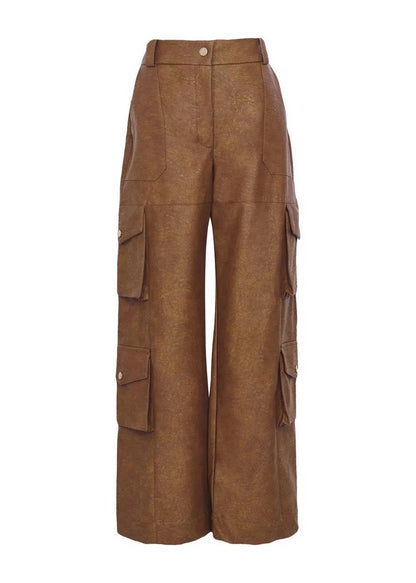 Lore -  Leather Maxi Pants w/Pockets