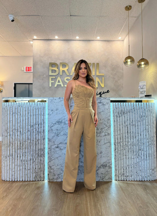 Regina Salomao - Jumpsuit Alexand Beige