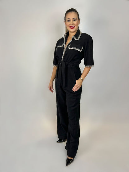 Jumpsuit Caos Tweed Embroidered