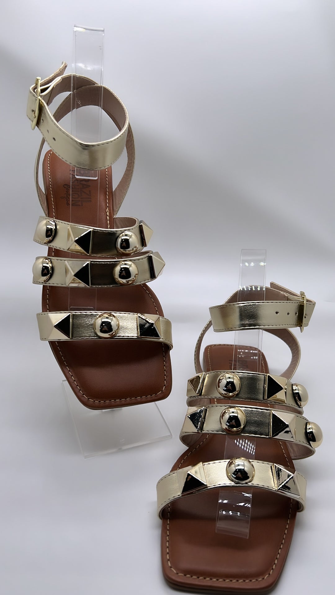 Bfb Shoes - Golden Flat with Rivet