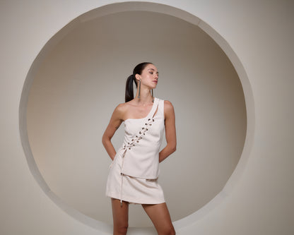 Bfly - Top with Skirt/Shorts Set