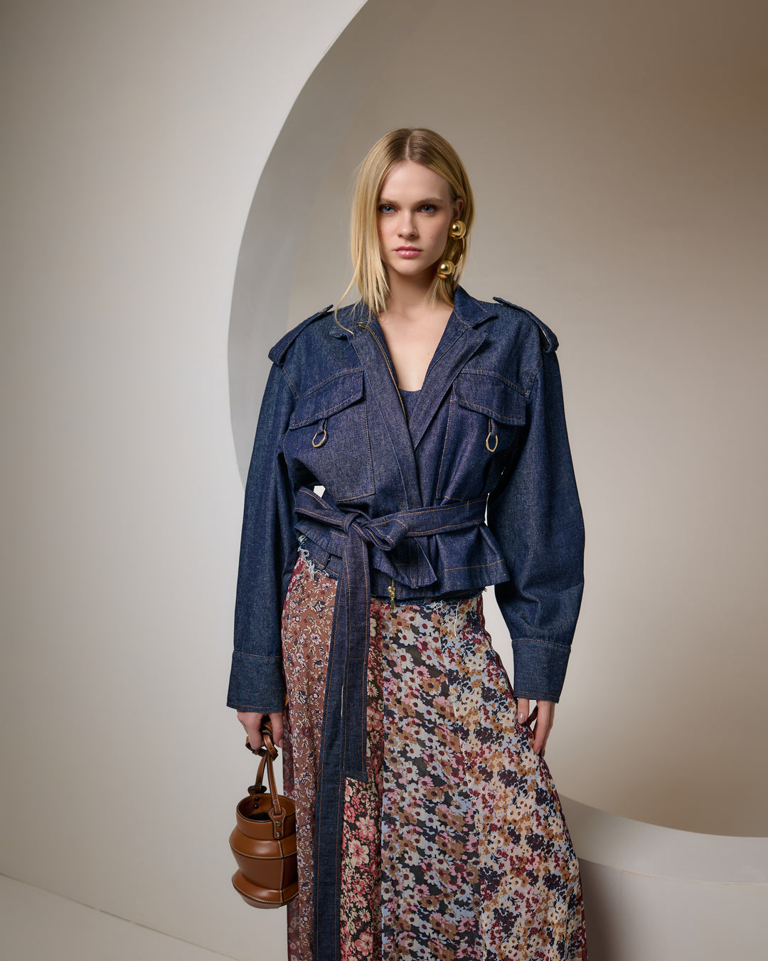 Bfly - Denim Jacket with Dropped Arms