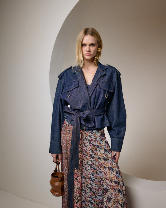 Bfly - Denim Jacket with Dropped Arms