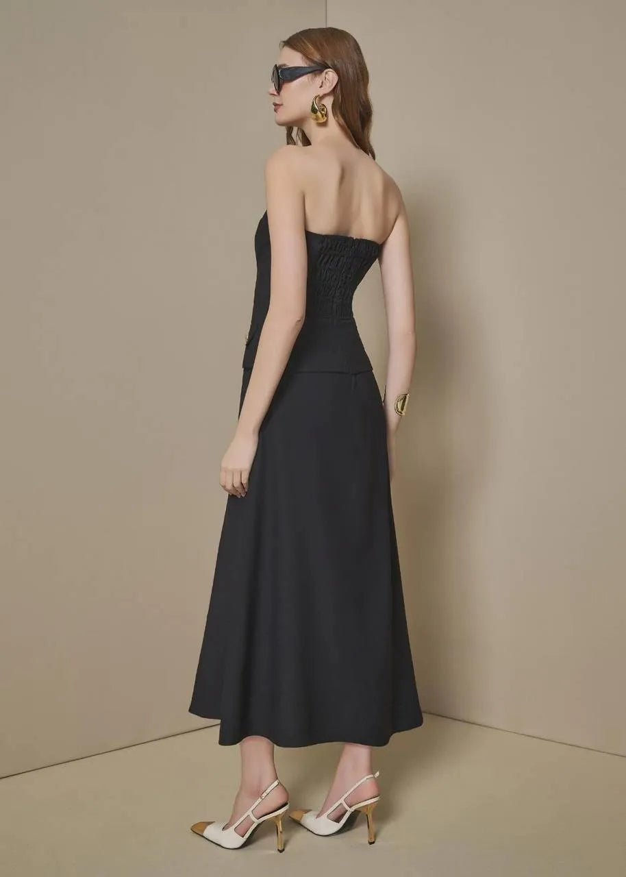 Lore - Tailored Dress with Buttons/ Links