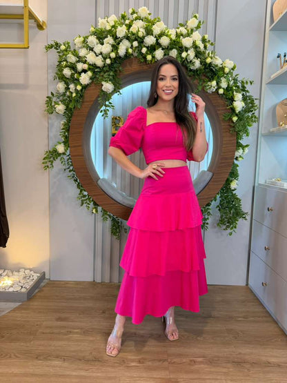 Contra Sensura - Pink Skirt Set